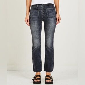 MOTHER Patch Pocket Hustler Ankle Fray Jean